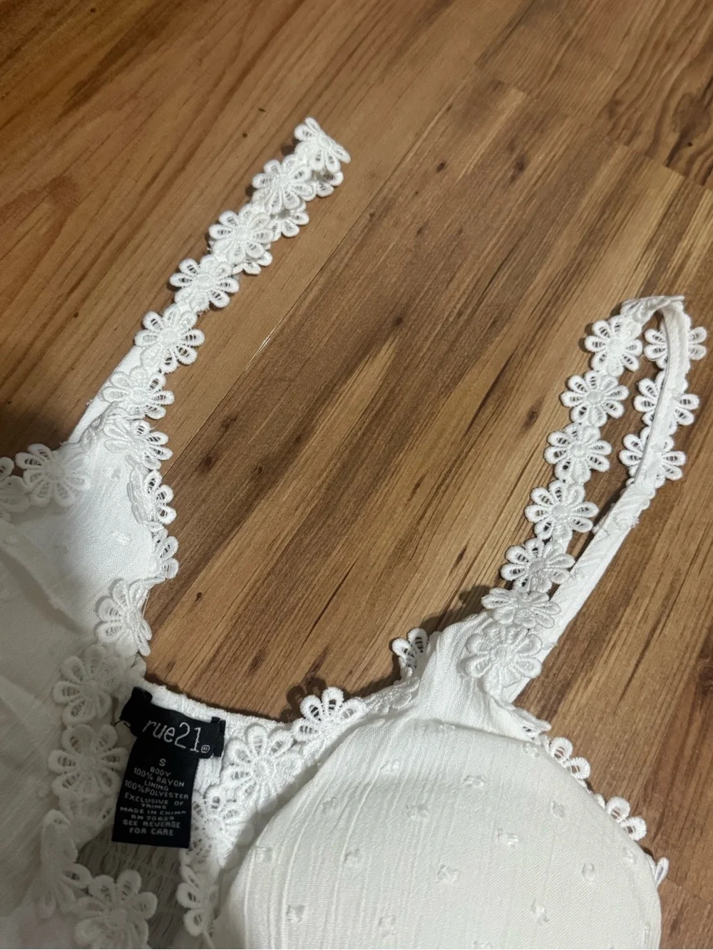 Rue21 White Eyelet Spaghetti-Strap Sundress
